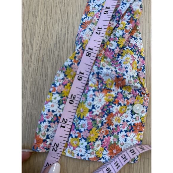 J Crew Liberty Ruffle Button Up Shirt Libby Floral Size XXS 2320 - Picture 11 of 11